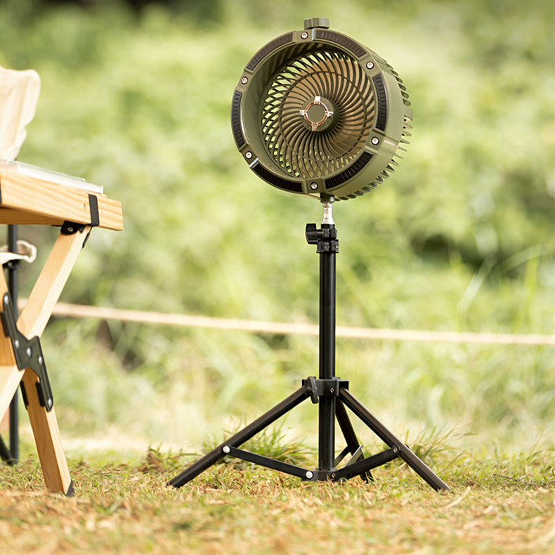 WILDRIDGE High speed chargeable outdoor fan with led light remote and mobile charging capabilities